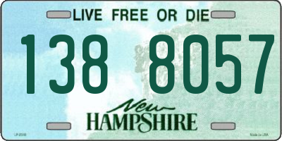 NH license plate 1388057
