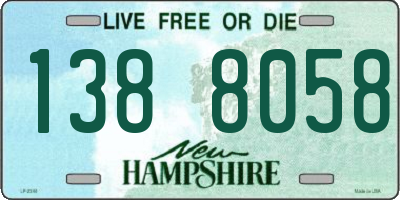 NH license plate 1388058