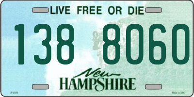 NH license plate 1388060