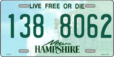 NH license plate 1388062
