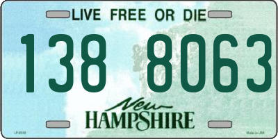 NH license plate 1388063