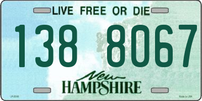 NH license plate 1388067