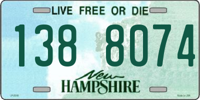 NH license plate 1388074