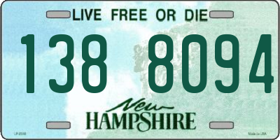 NH license plate 1388094