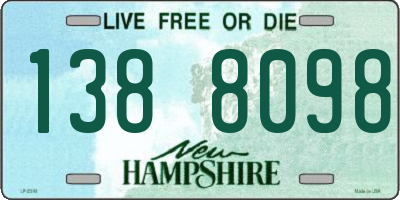 NH license plate 1388098