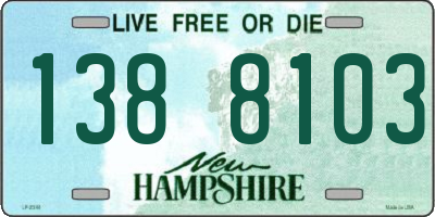 NH license plate 1388103