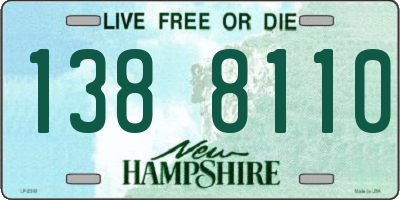 NH license plate 1388110