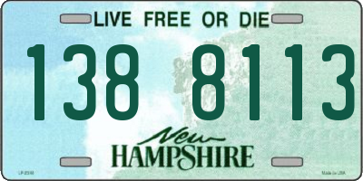 NH license plate 1388113