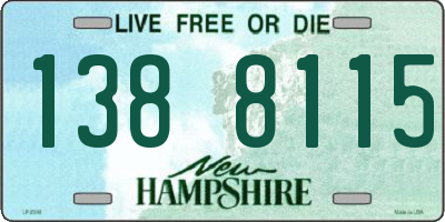 NH license plate 1388115