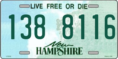 NH license plate 1388116