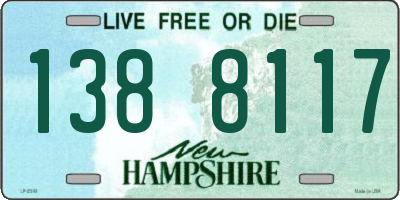 NH license plate 1388117
