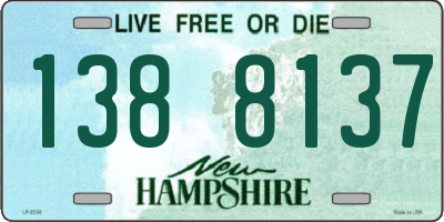 NH license plate 1388137