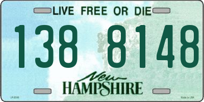 NH license plate 1388148