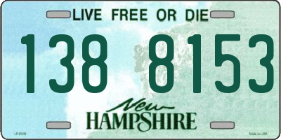 NH license plate 1388153