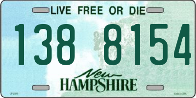 NH license plate 1388154