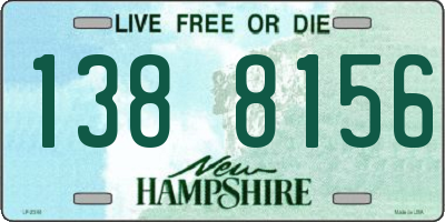 NH license plate 1388156