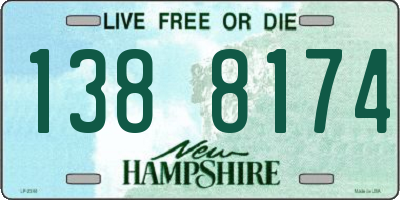 NH license plate 1388174