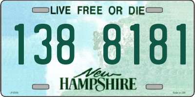 NH license plate 1388181