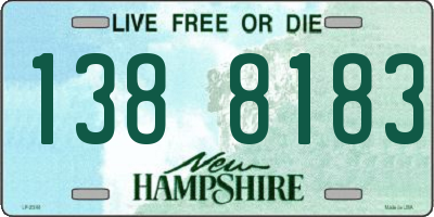 NH license plate 1388183