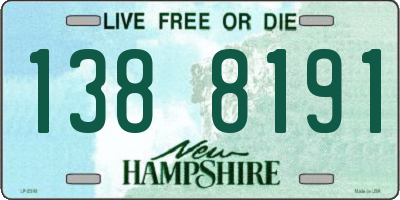NH license plate 1388191