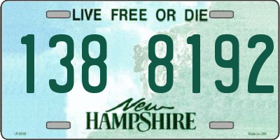 NH license plate 1388192