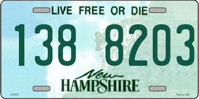 NH license plate 1388203