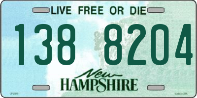 NH license plate 1388204
