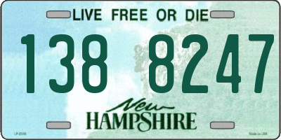 NH license plate 1388247