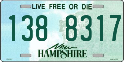 NH license plate 1388317