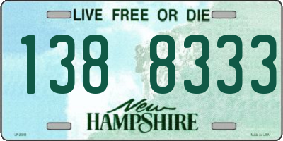 NH license plate 1388333