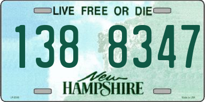 NH license plate 1388347