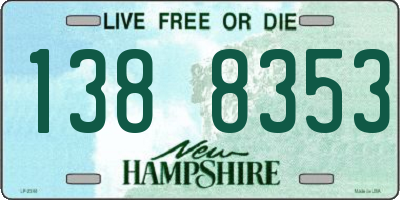 NH license plate 1388353
