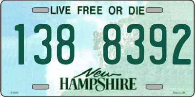 NH license plate 1388392