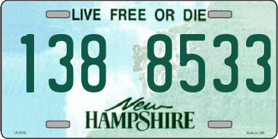 NH license plate 1388533