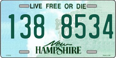 NH license plate 1388534