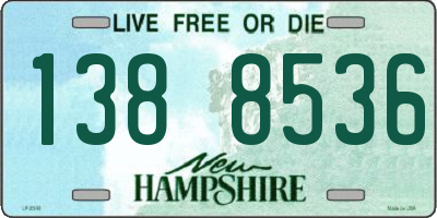 NH license plate 1388536