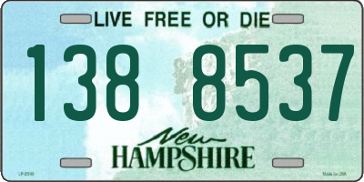 NH license plate 1388537