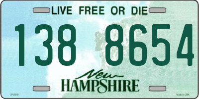 NH license plate 1388654