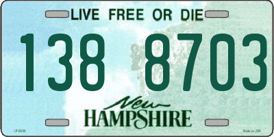NH license plate 1388703