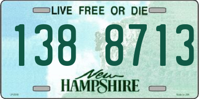 NH license plate 1388713
