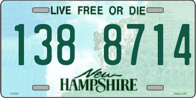 NH license plate 1388714