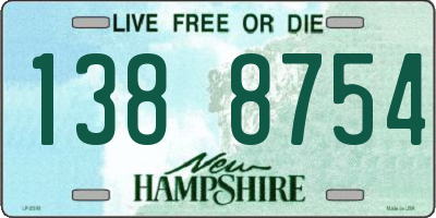 NH license plate 1388754