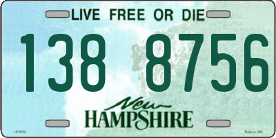 NH license plate 1388756