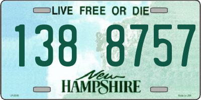 NH license plate 1388757