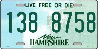 NH license plate 1388758