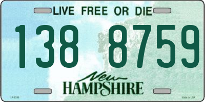 NH license plate 1388759