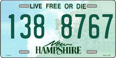NH license plate 1388767
