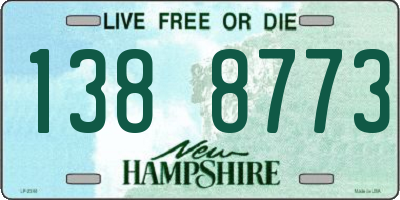 NH license plate 1388773