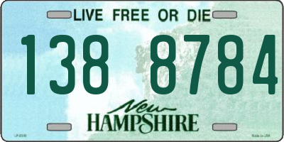 NH license plate 1388784