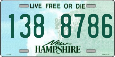 NH license plate 1388786